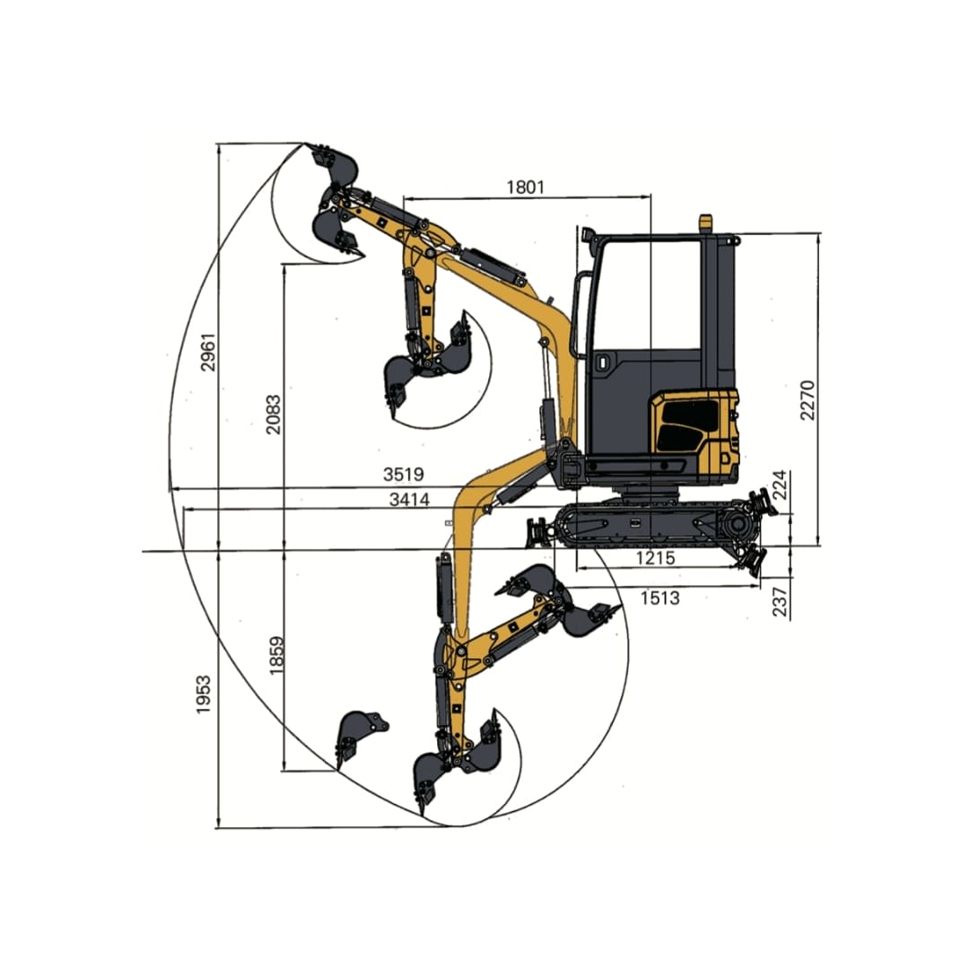 Mini Excavadora SNSC JH8015 - Image 2